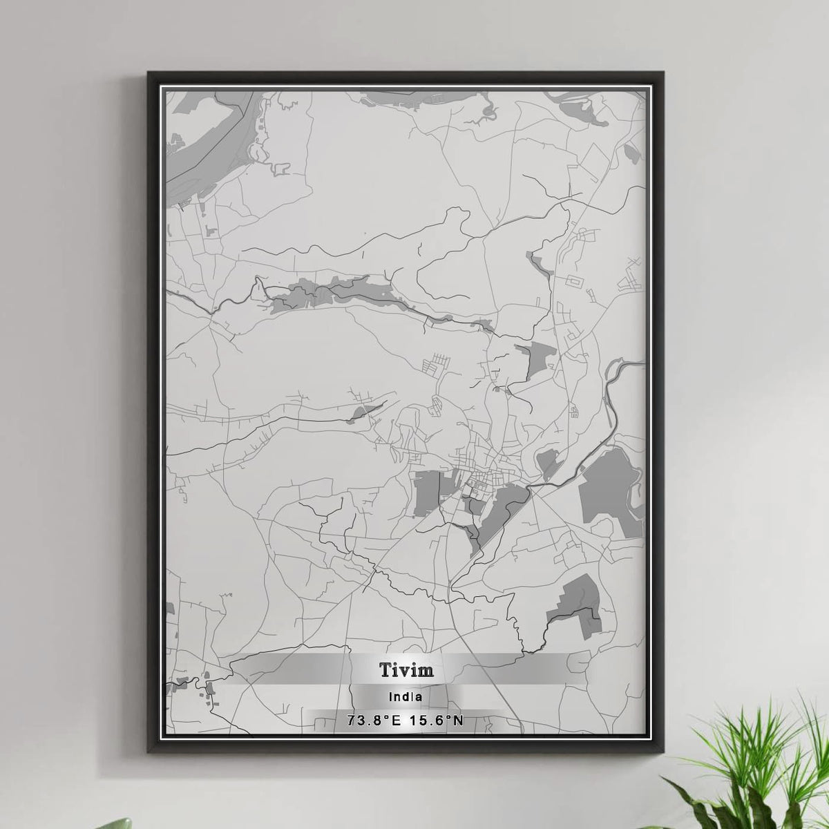 ROAD MAP OF TIVIM, INDIA BY MAPBAKES