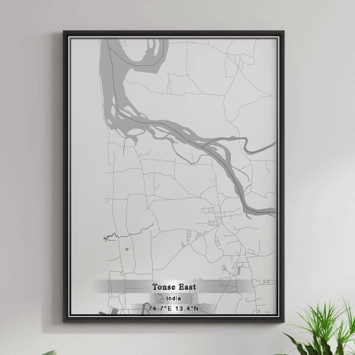 ROAD MAP OF TONSE EAST, INDIA BY MAPBAKES