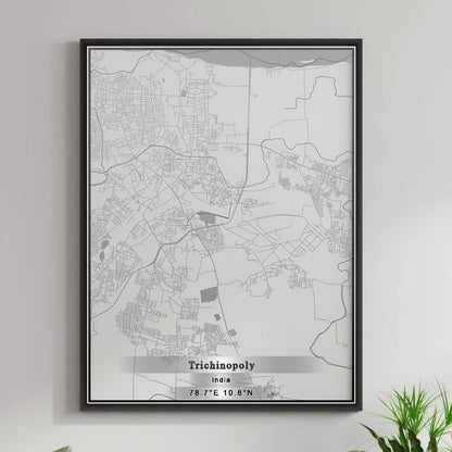 ROAD MAP OF TRICHINOPOLY, INDIA BY MAPBAKES