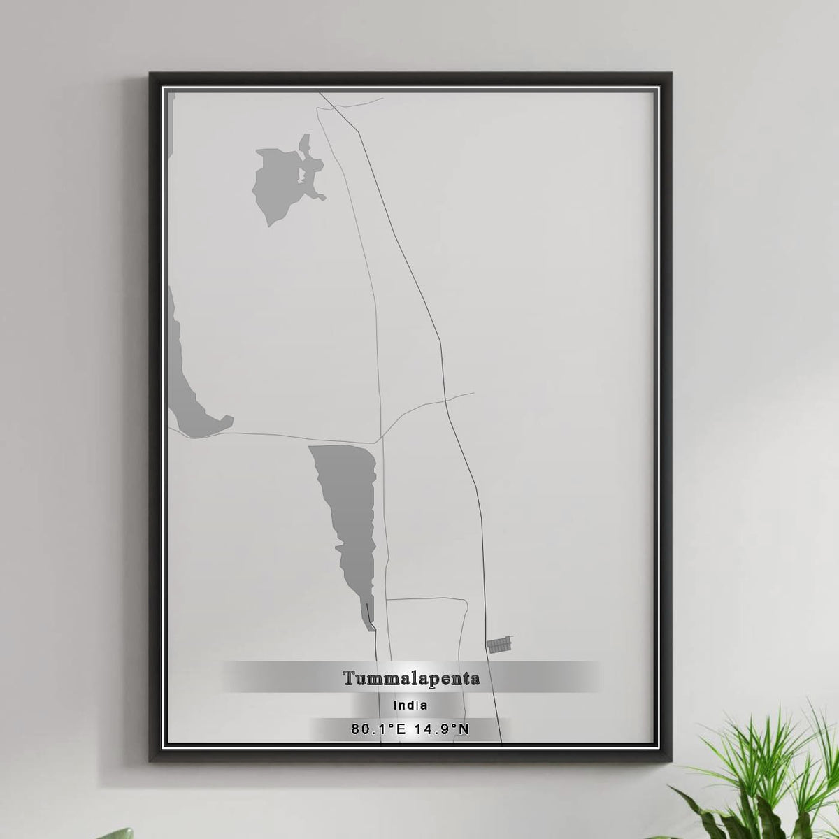 ROAD MAP OF TUMMALAPENTA, INDIA BY MAPBAKES