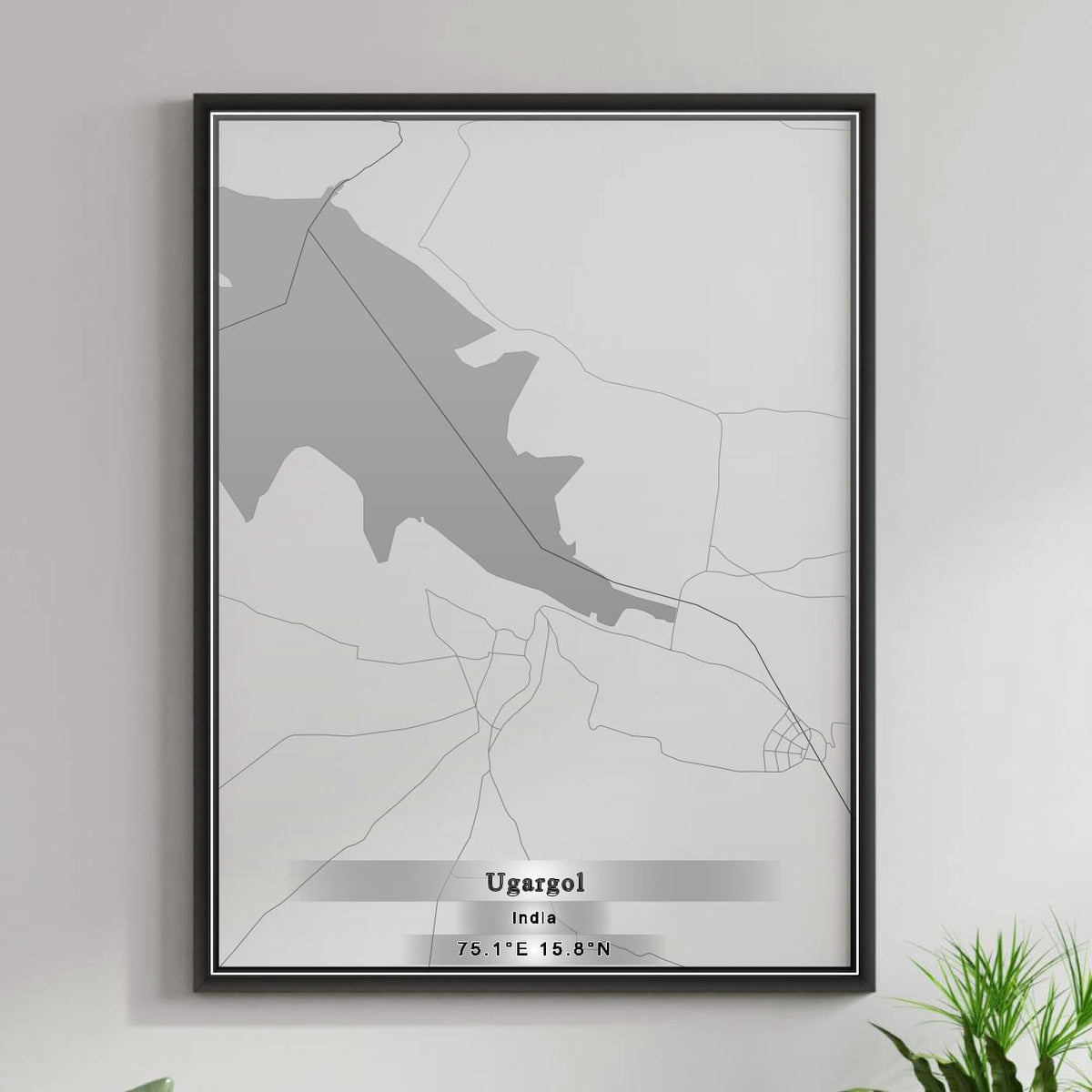 ROAD MAP OF UGARGOL, INDIA BY MAPBAKES
