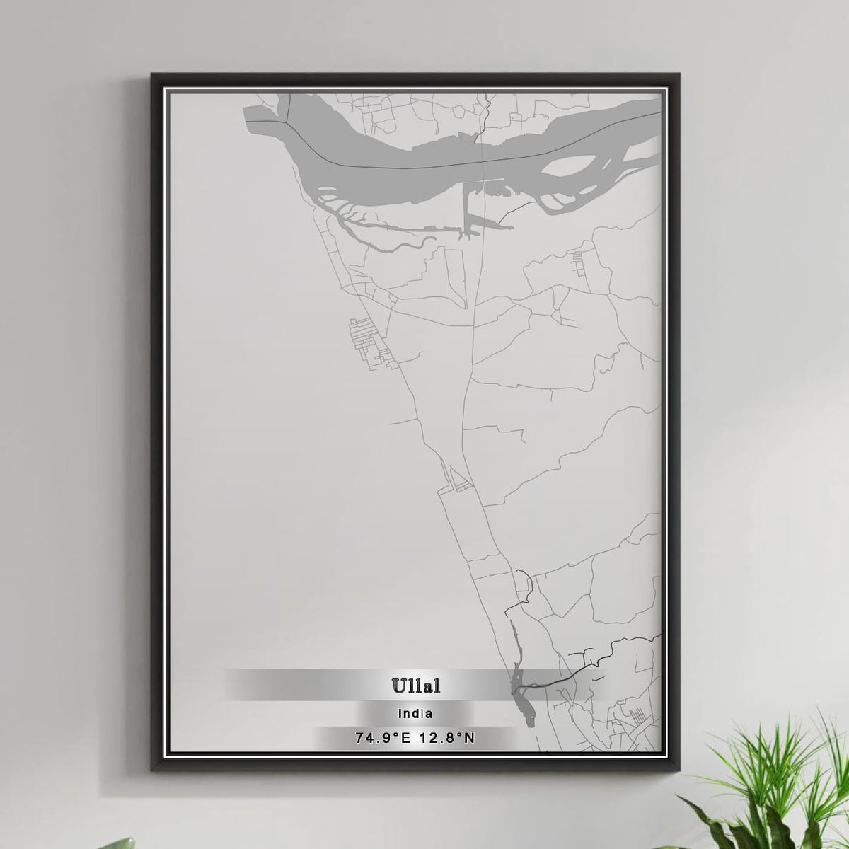 ROAD MAP OF ULLAL, INDIA BY MAPBAKES