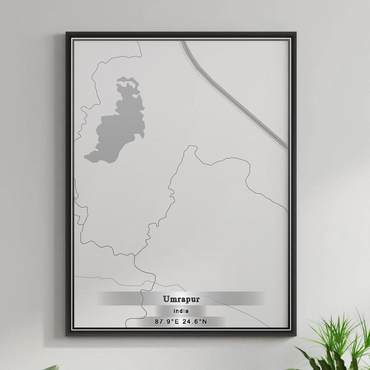 ROAD MAP OF UMRAPUR, INDIA BY MAPBAKES