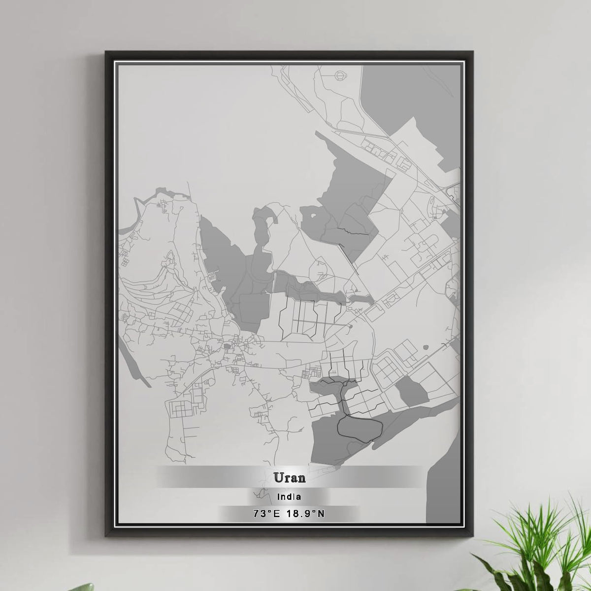 ROAD MAP OF URAN, INDIA BY MAPBAKES