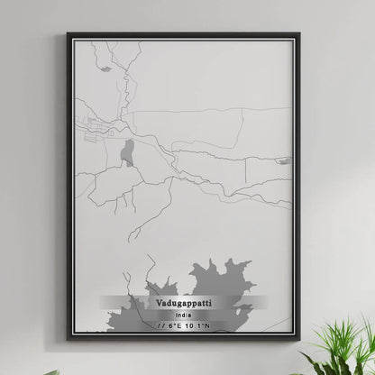 ROAD MAP OF VADUGAPPATTI, INDIA BY MAPBAKES