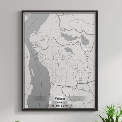 ROAD MAP OF VAIKAM, INDIA BY MAPBAKES