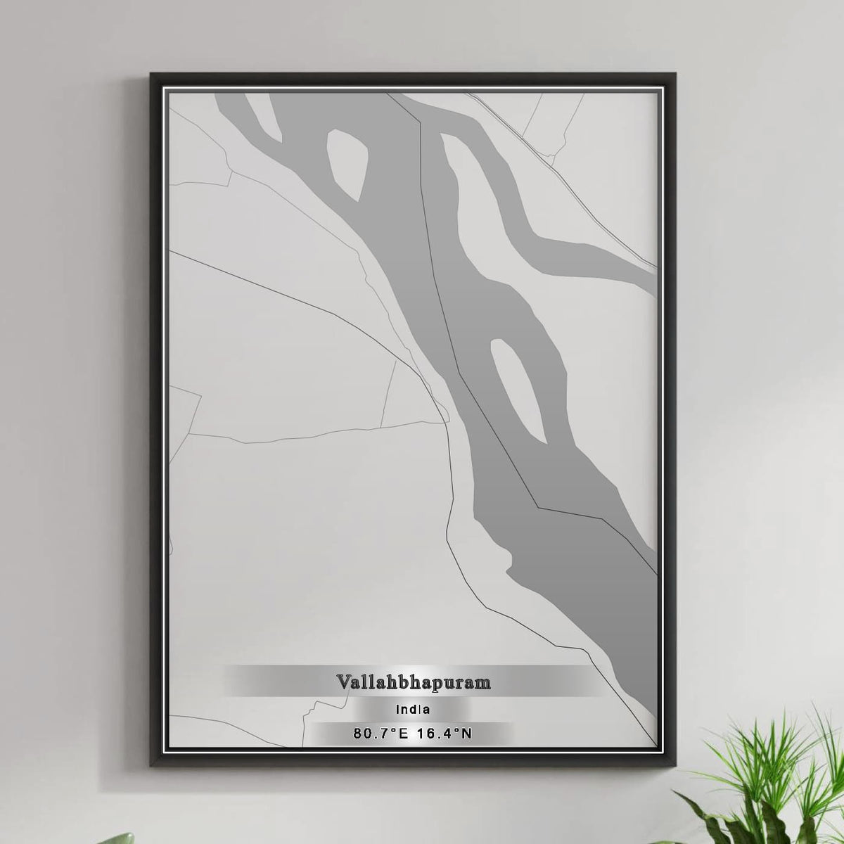 ROAD MAP OF VALLAHBHAPURAM, INDIA BY MAPBAKES
