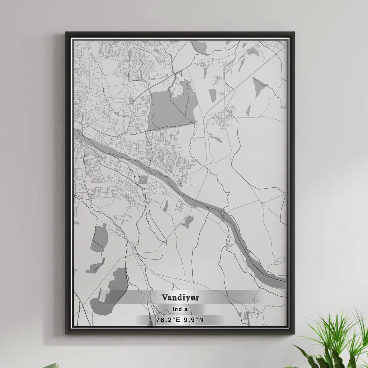 ROAD MAP OF VANDIYUR, INDIA BY MAPBAKES