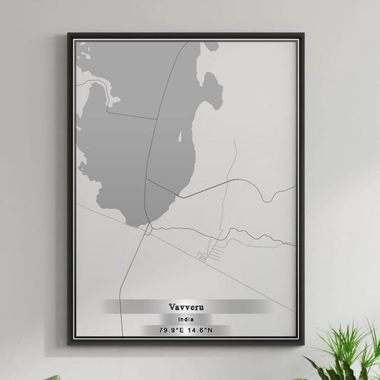 ROAD MAP OF VAVVERU, INDIA BY MAPBAKES