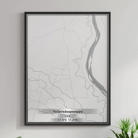 ROAD MAP OF VELLAVADANPARAPPU, INDIA BY MAPBAKES