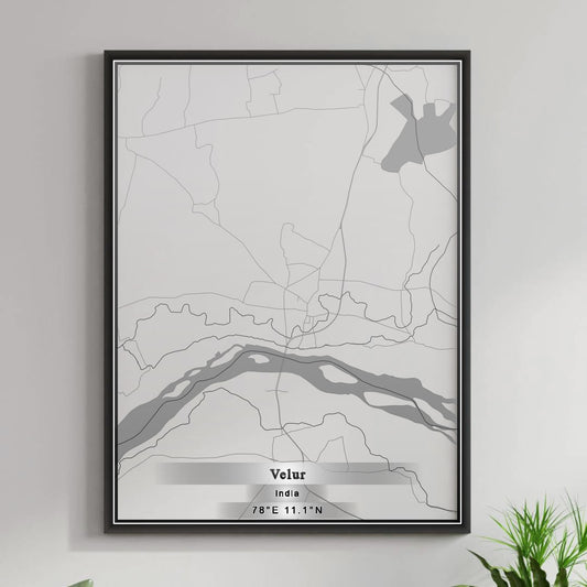 ROAD MAP OF VELUR, INDIA BY MAPBAKES