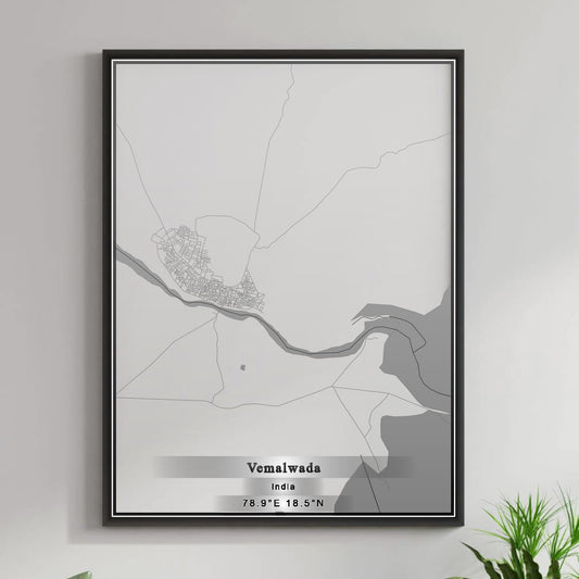 ROAD MAP OF VEMALWADA, INDIA BY MAPBAKES