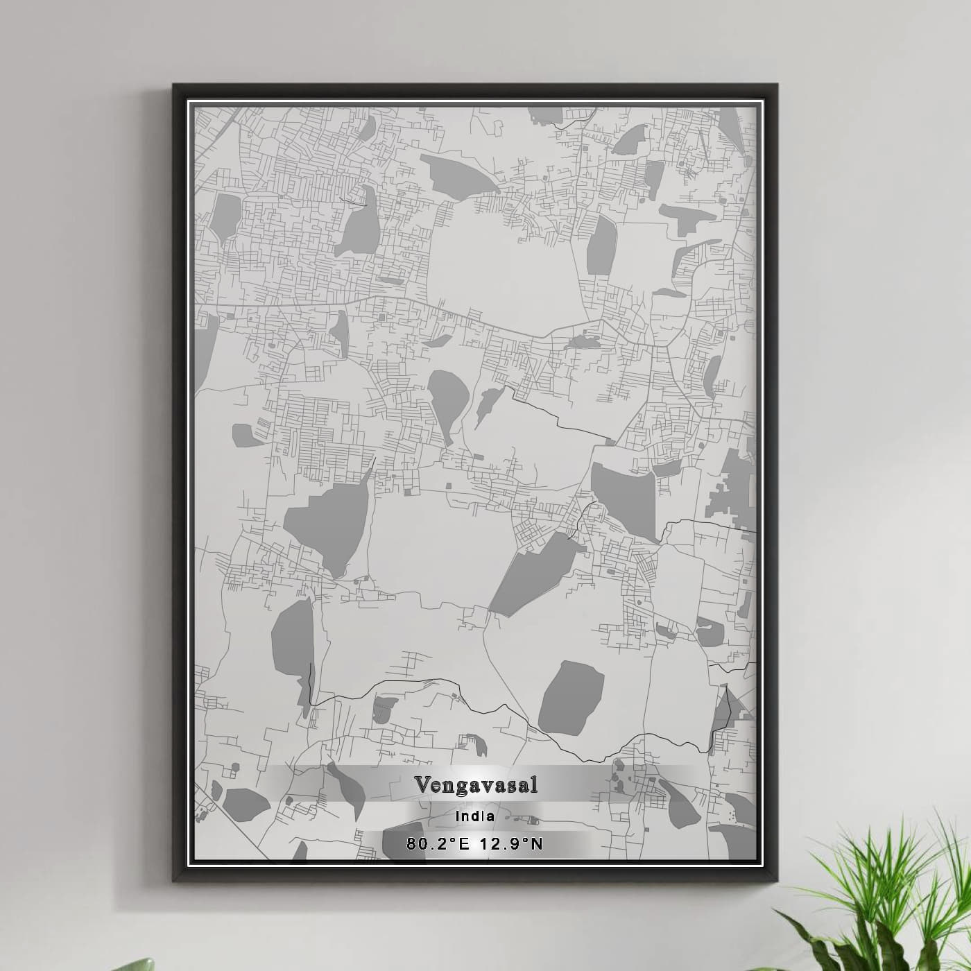 ROAD MAP OF VENGAVASAL, INDIA BY MAPBAKES