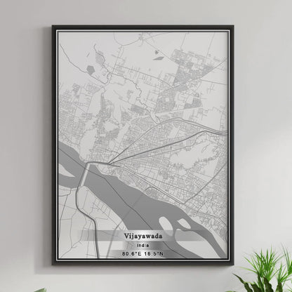 ROAD MAP OF VIJAYAWADA, INDIA BY MAPBAKES