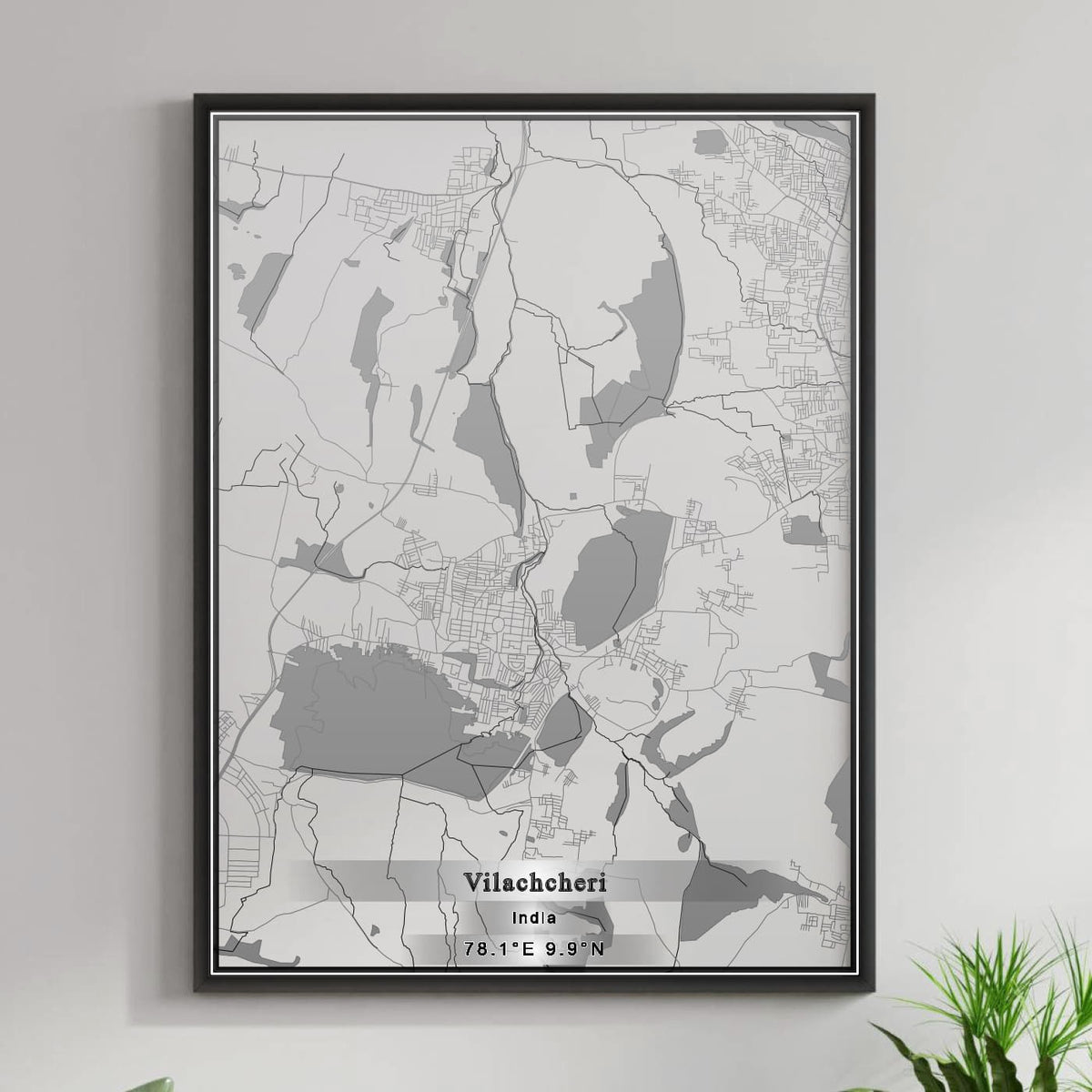 ROAD MAP OF VILACHCHERI, INDIA BY MAPBAKES