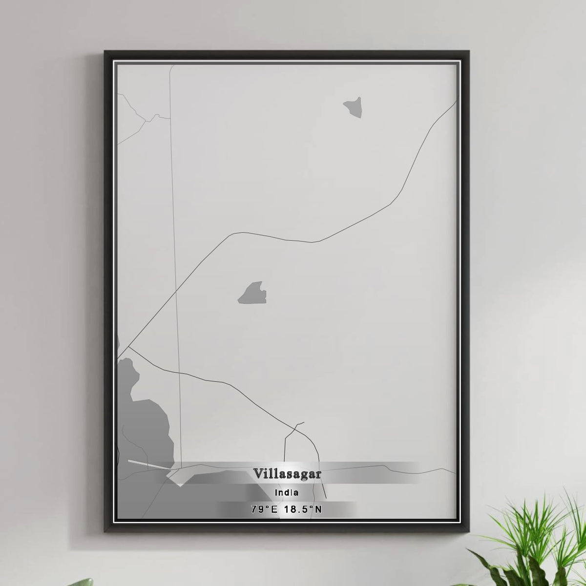 ROAD MAP OF VILLASAGAR, INDIA BY MAPBAKES