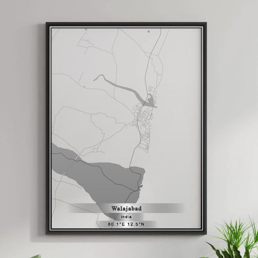 ROAD MAP OF WALAJABAD, INDIA BY MAPBAKES