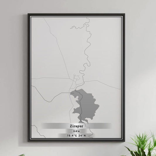 ROAD MAP OF ZIRAPUR, INDIA BY MAPBAKES