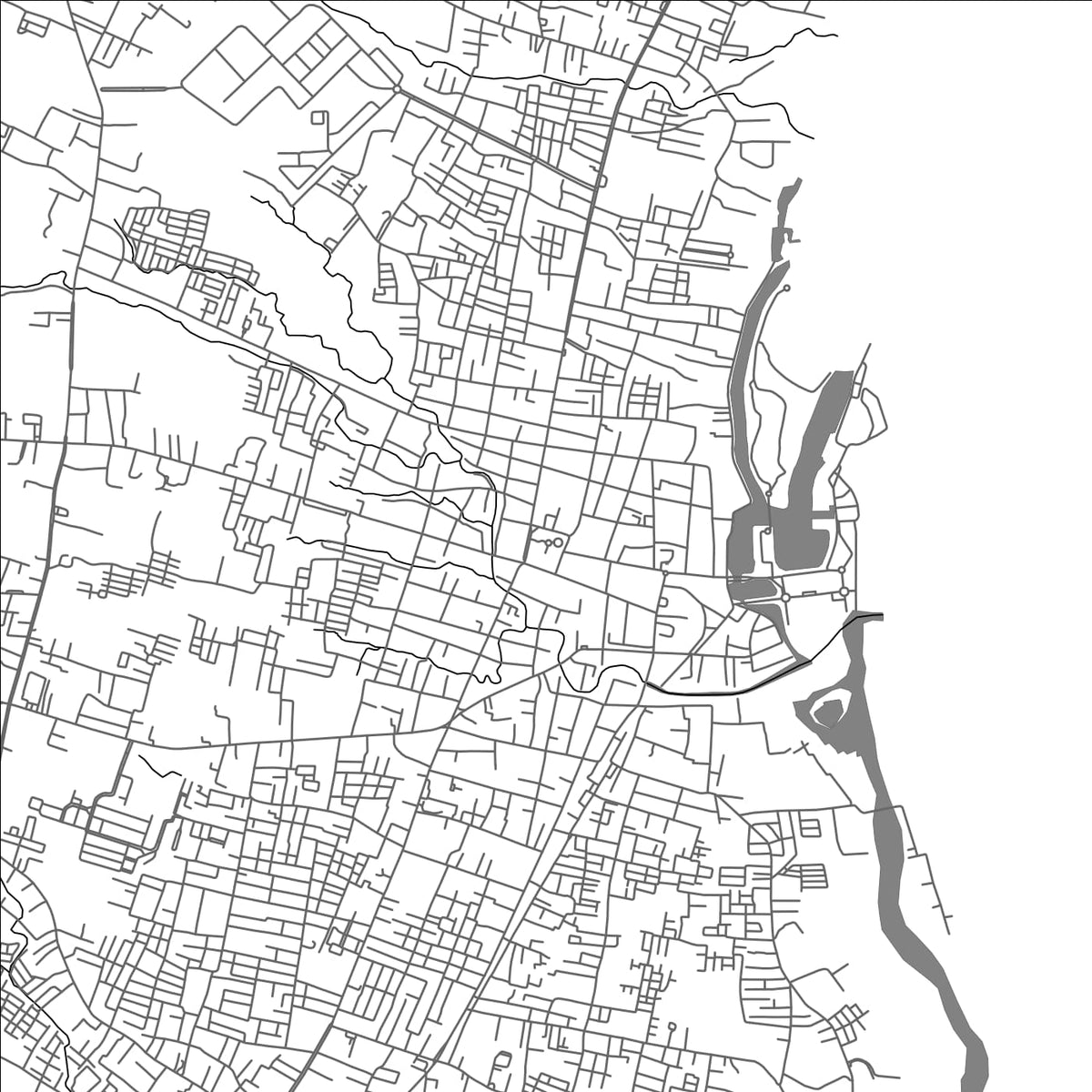 ROAD MAP OF BANYUWANGI, INDONESIA BY MAPBAKES