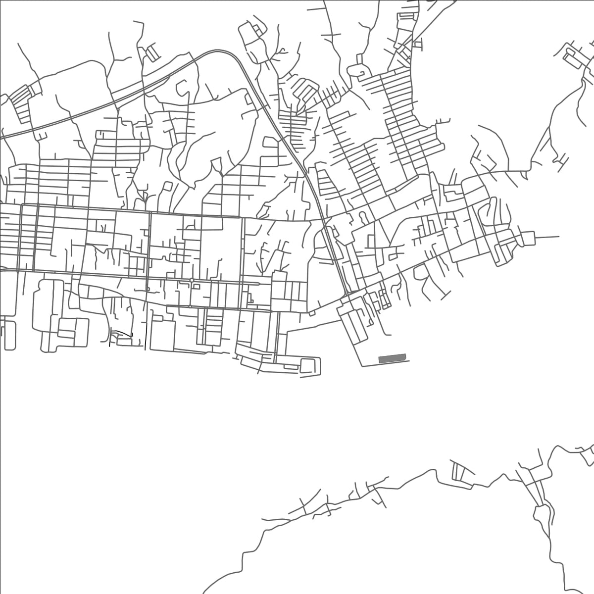 ROAD MAP OF BITUNG, INDONESIA BY MAPBAKES
