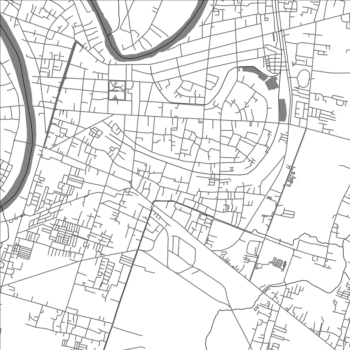ROAD MAP OF BOJONEGORO, INDONESIA BY MAPBAKES