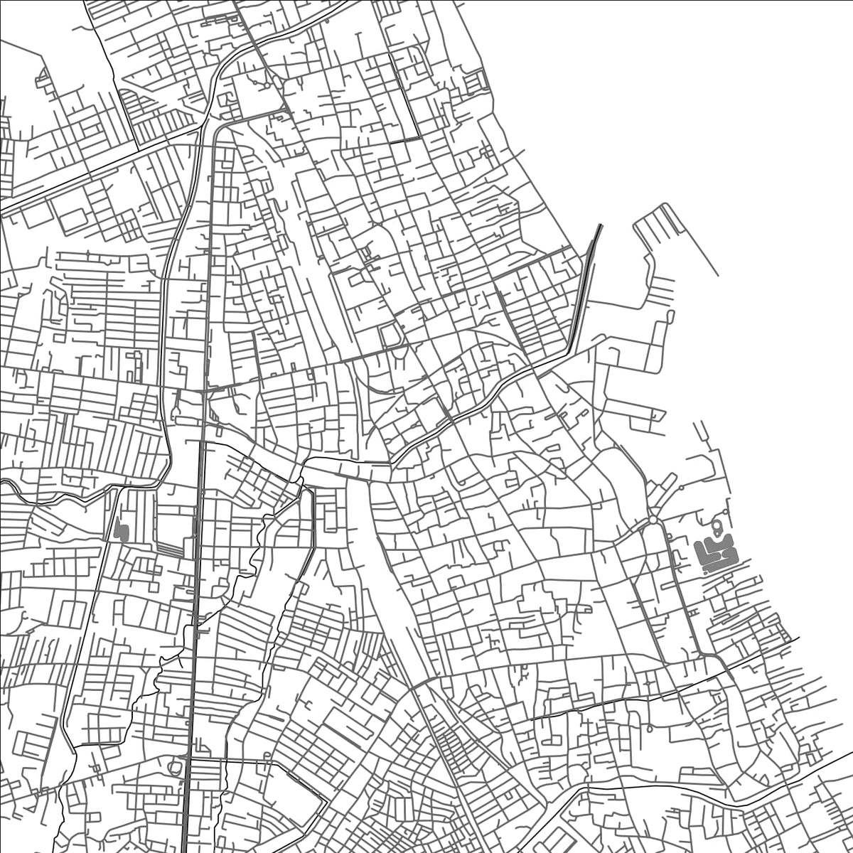 ROAD MAP OF CIREBON, INDONESIA BY MAPBAKES
