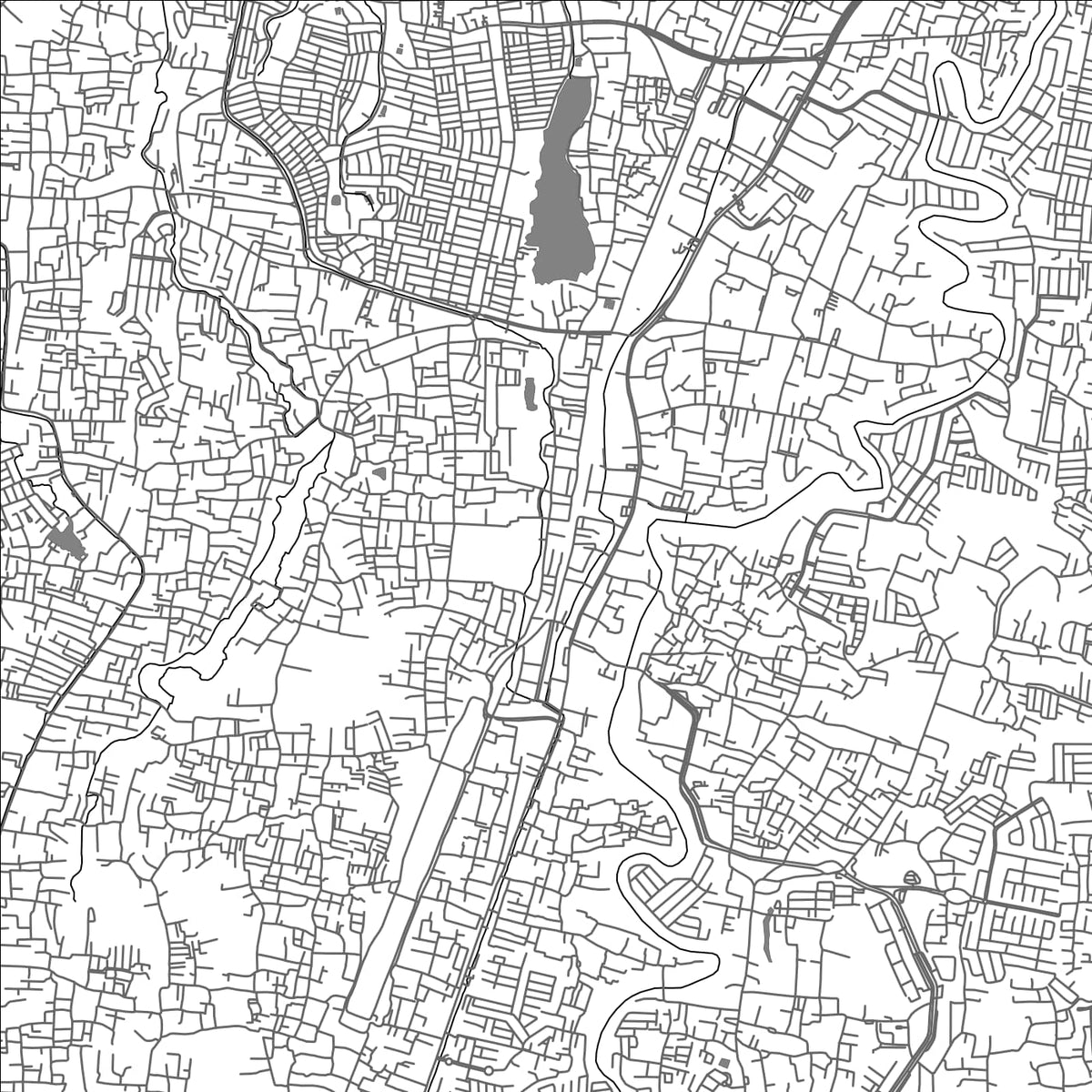 ROAD MAP OF DEPOK, INDONESIA BY MAPBAKES