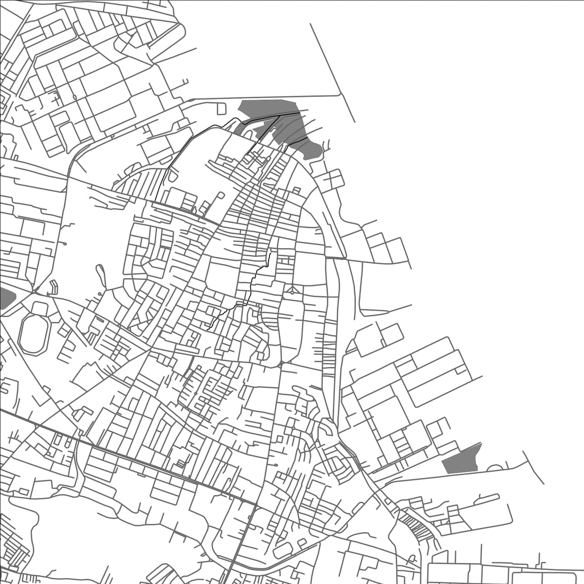 ROAD MAP OF GRESIK, INDONESIA BY MAPBAKES