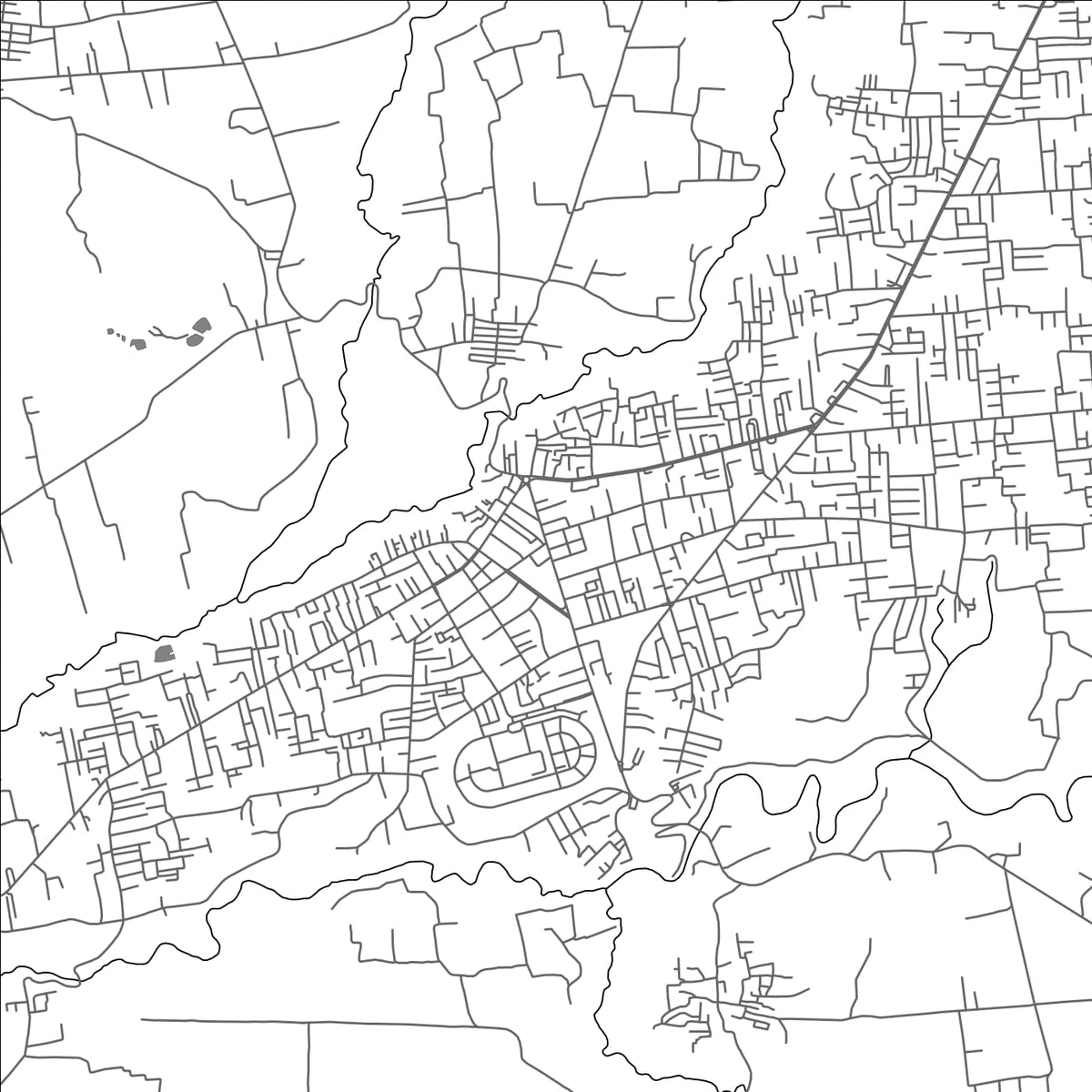 ROAD MAP OF KABANJAHE, INDONESIA BY MAPBAKES