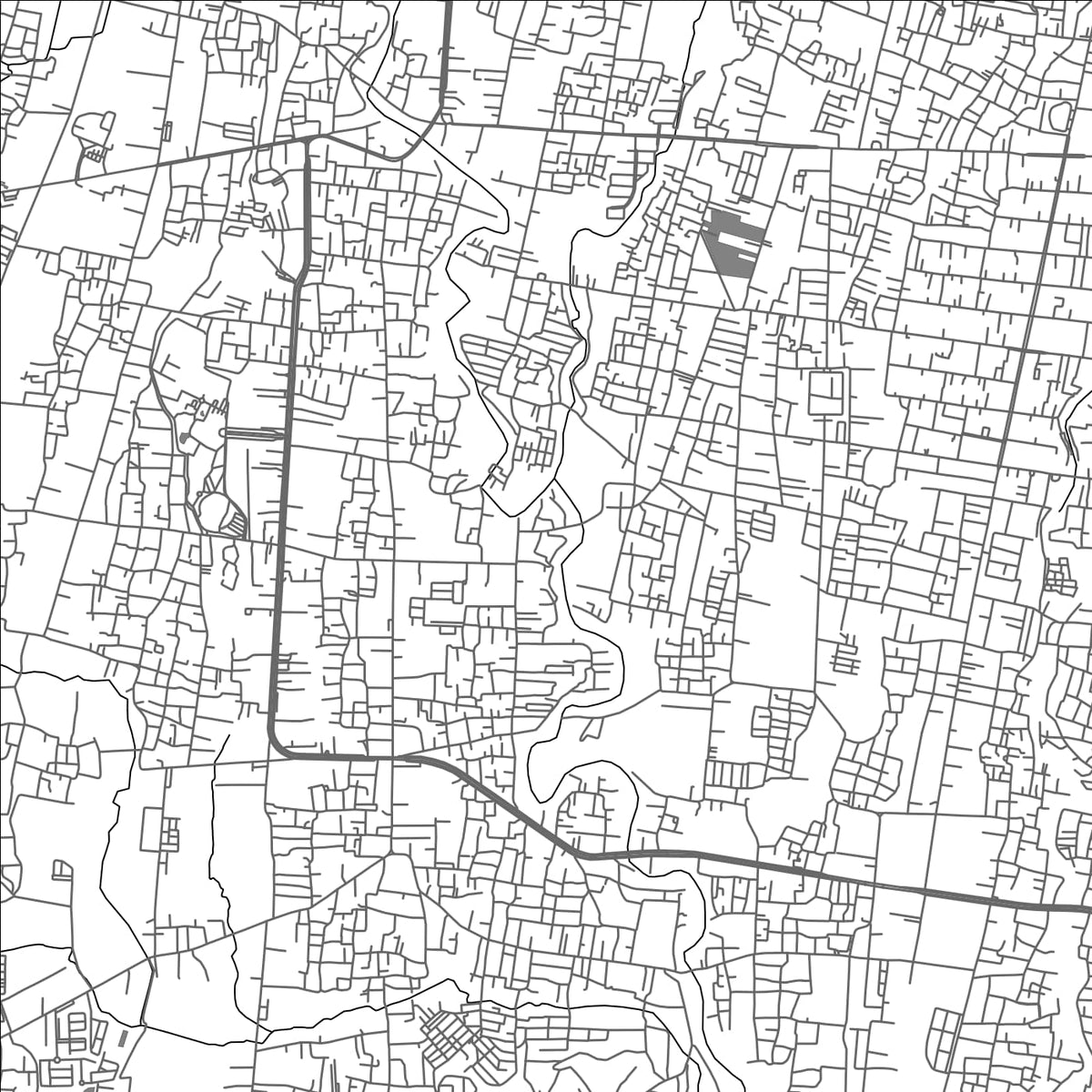 ROAD MAP OF KASIHAN, INDONESIA BY MAPBAKES