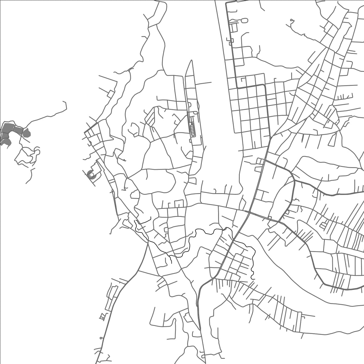 ROAD MAP OF LABUAN, INDONESIA BY MAPBAKES