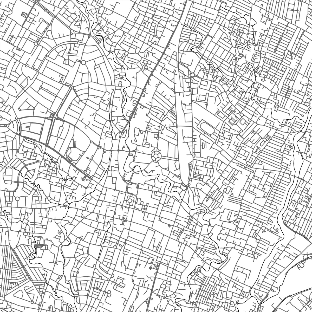 ROAD MAP OF MALANG, INDONESIA BY MAPBAKES