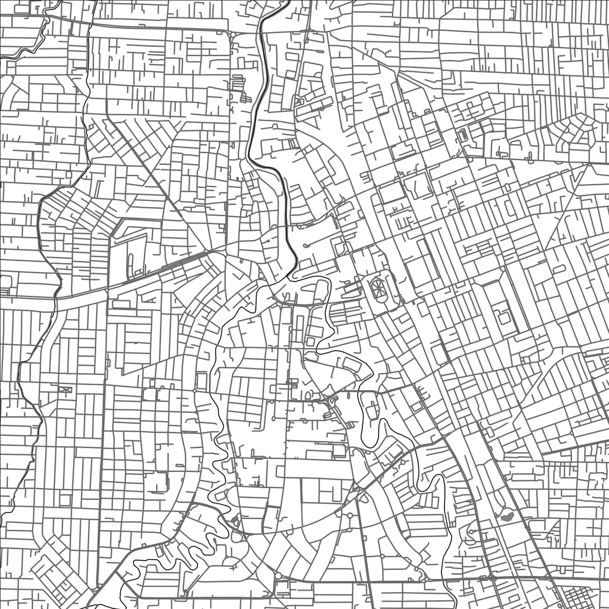 ROAD MAP OF MEDAN, INDONESIA BY MAPBAKES