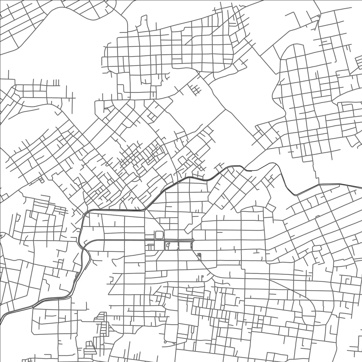 ROAD MAP OF METRO, INDONESIA BY MAPBAKES