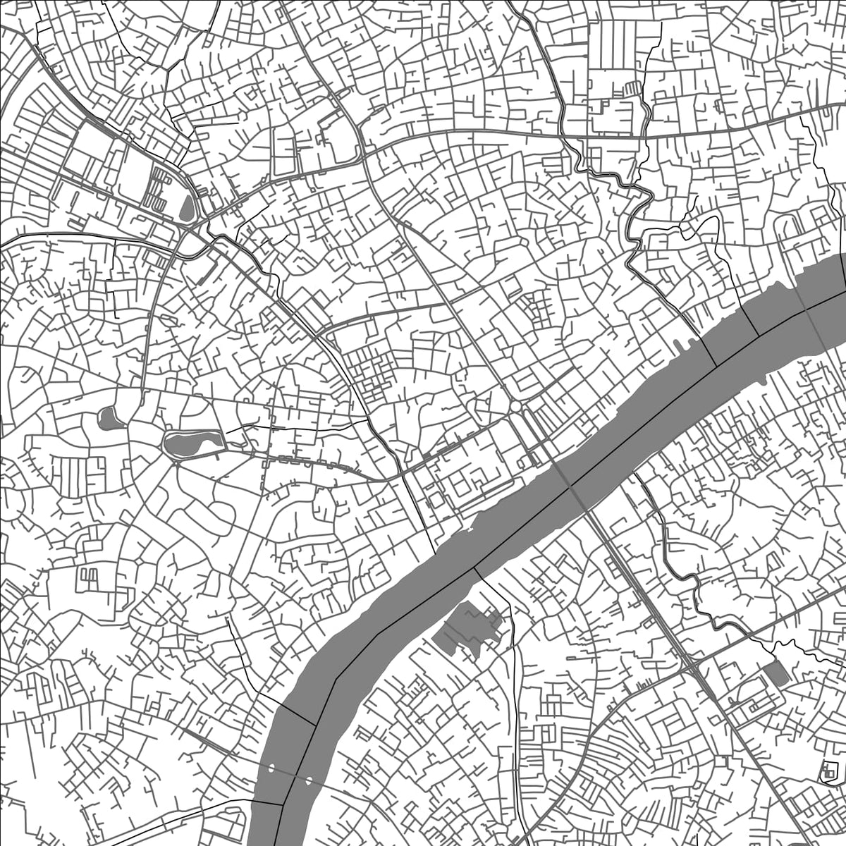 ROAD MAP OF PALEMBANG, INDONESIA BY MAPBAKES