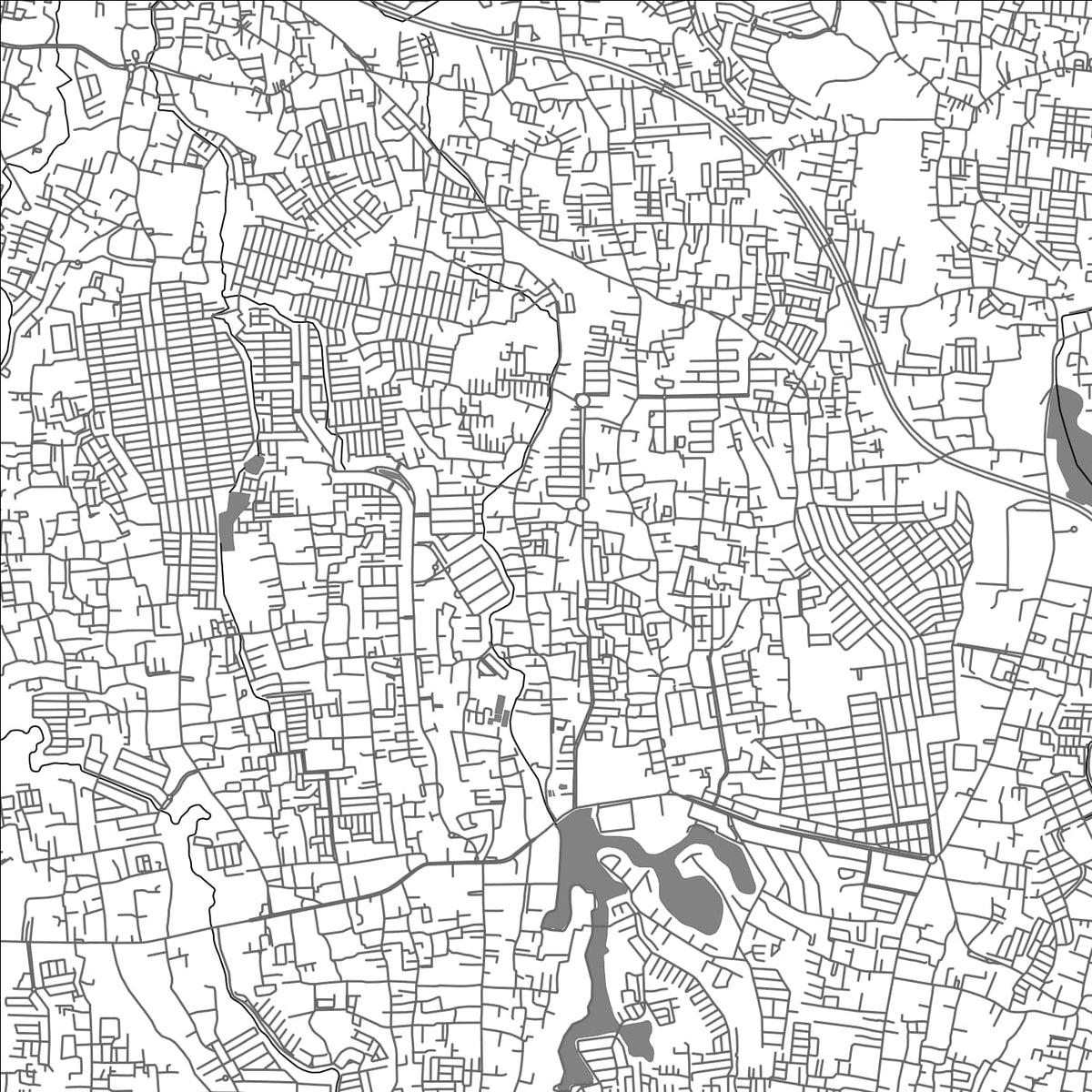 ROAD MAP OF PAMULANG, INDONESIA BY MAPBAKES
