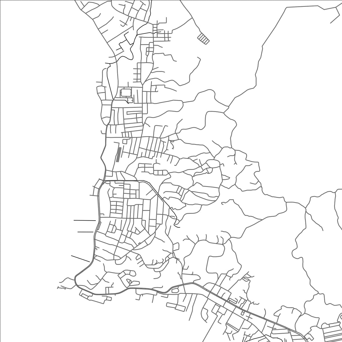 ROAD MAP OF SORONG, INDONESIA BY MAPBAKES