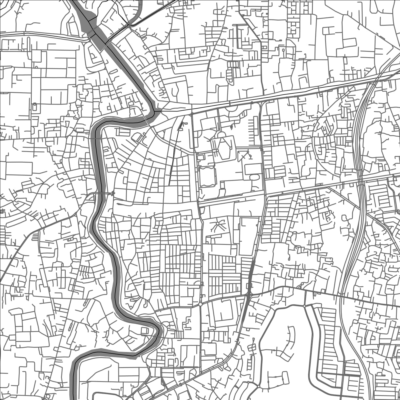 ROAD MAP OF TANGERANG, INDONESIA BY MAPBAKES