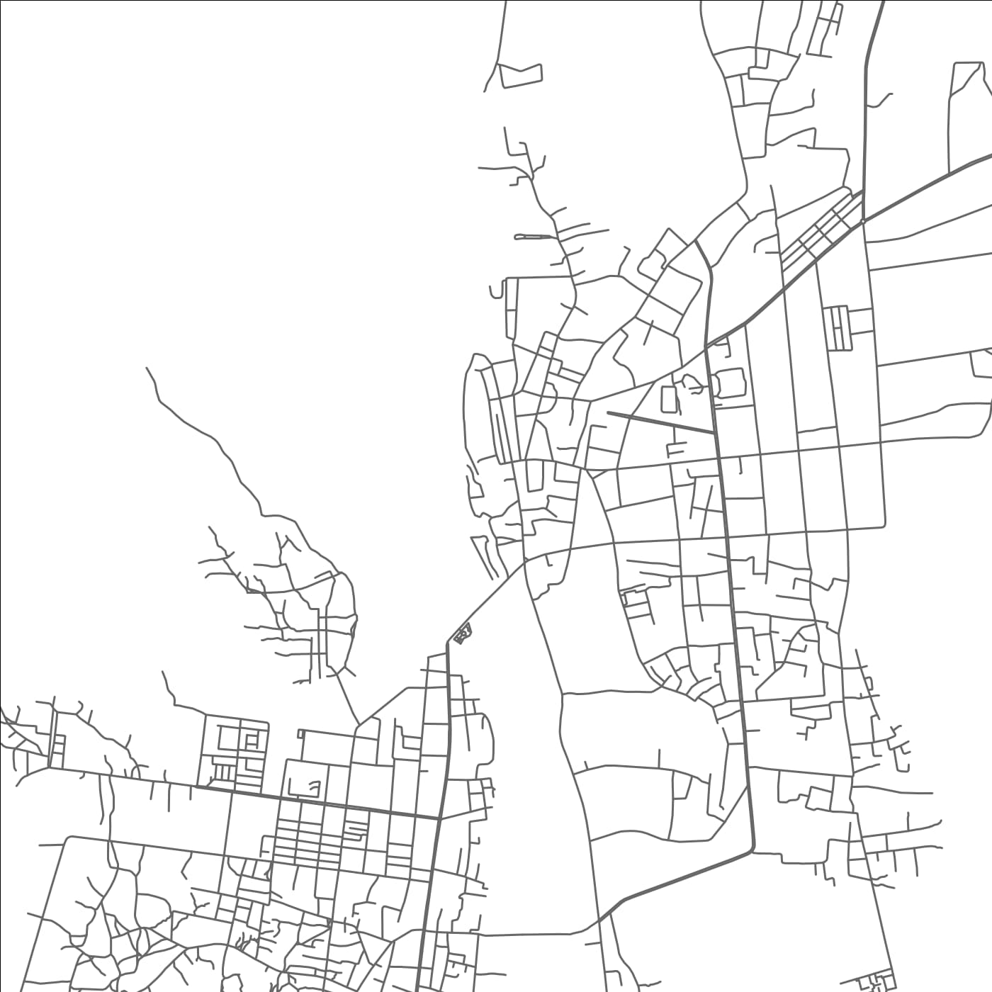 ROAD MAP OF TUAL, INDONESIA BY MAPBAKES