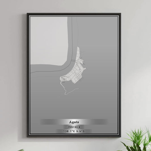 ROAD MAP OF AGATS, INDONESIA BY MAPBAKES