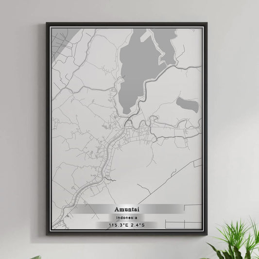 ROAD MAP OF AMUNTAI, INDONESIA BY MAPBAKES