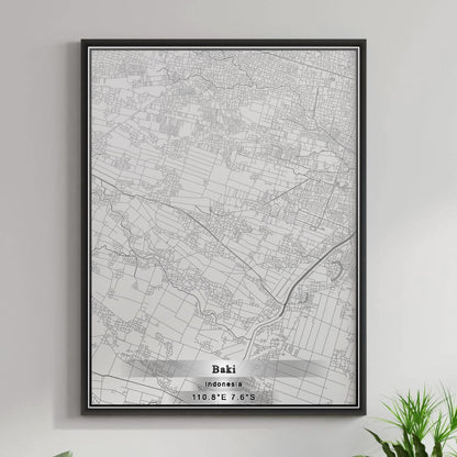 ROAD MAP OF BAKI, INDONESIA BY MAPBAKES