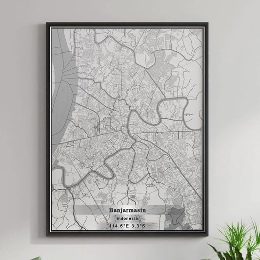 ROAD MAP OF BANJARMASIN, INDONESIA BY MAPBAKES
