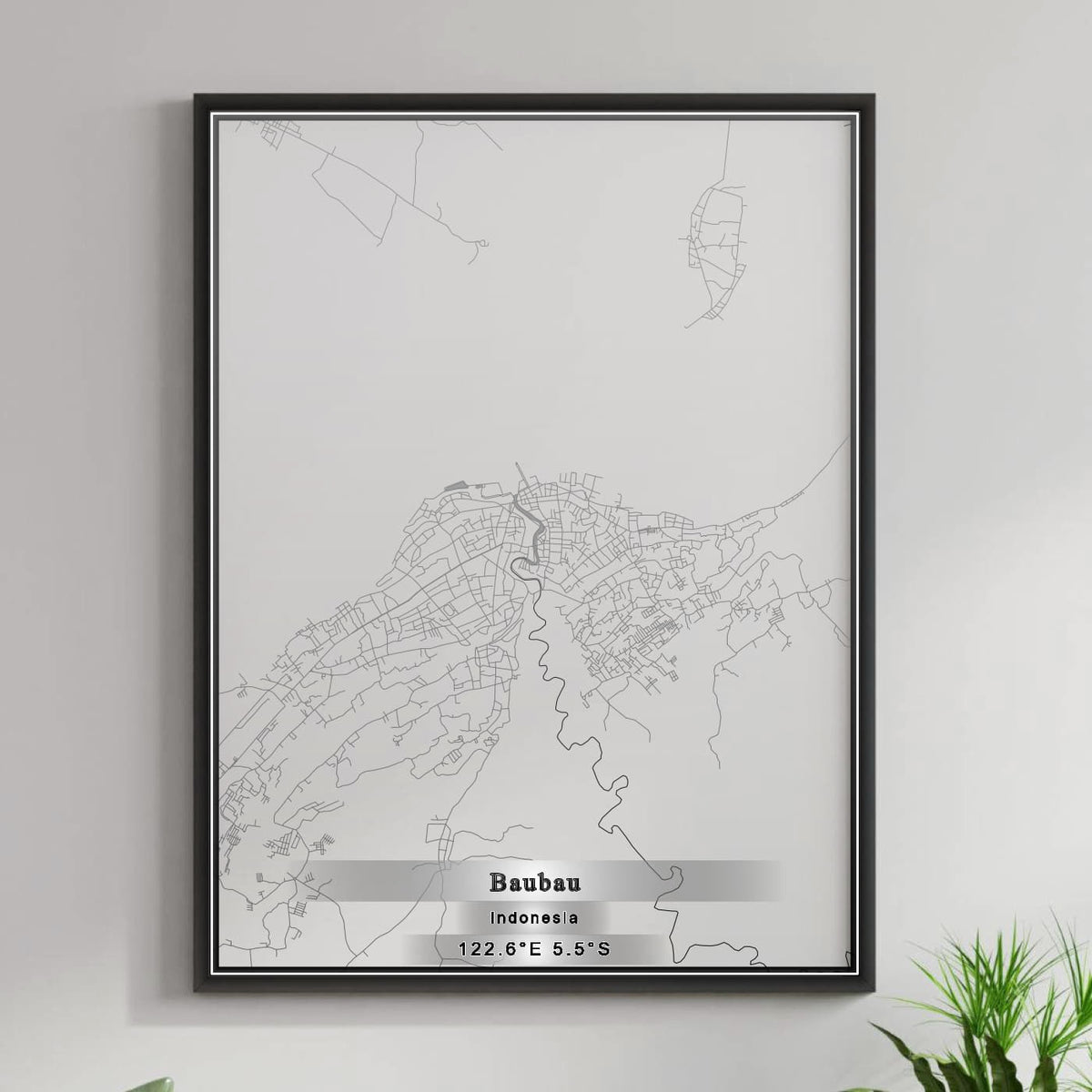 ROAD MAP OF BAUBAU, INDONESIA BY MAPBAKES