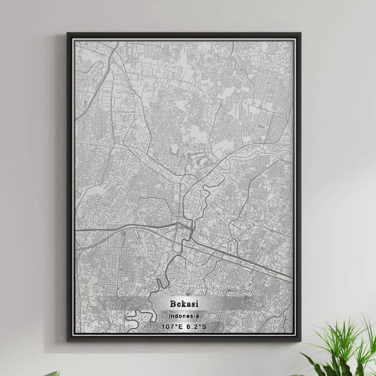 ROAD MAP OF BEKASI, INDONESIA BY MAPBAKES