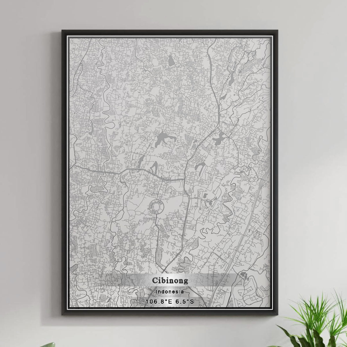 ROAD MAP OF CIBINONG, INDONESIA BY MAPBAKES