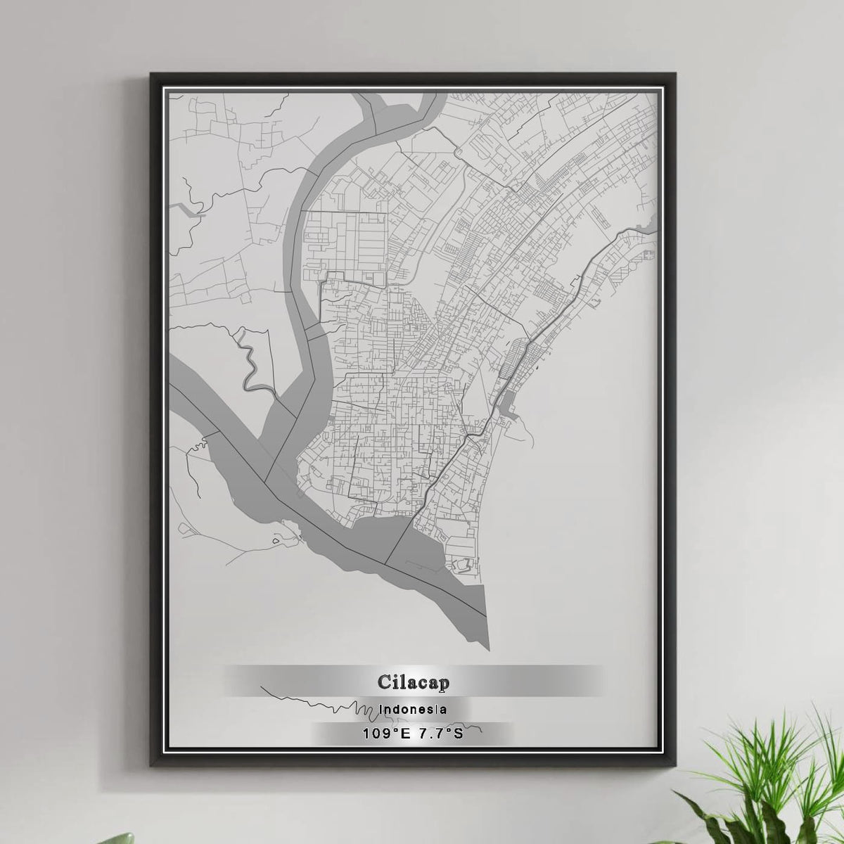 ROAD MAP OF CILACAP, INDONESIA BY MAPBAKES
