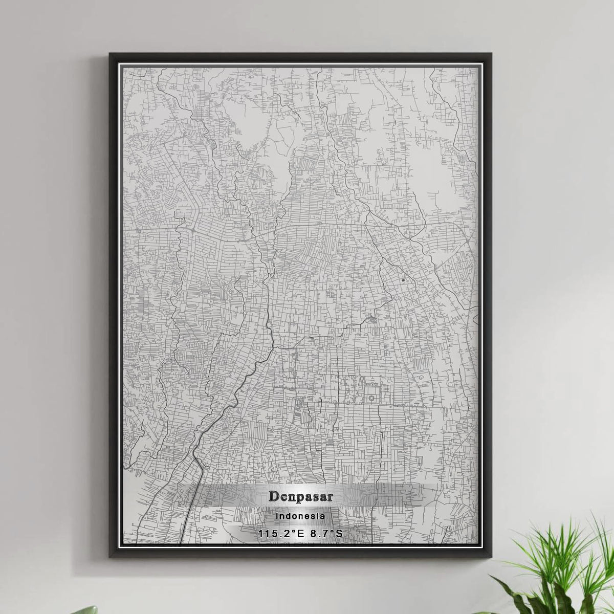 ROAD MAP OF DENPASAR, INDONESIA BY MAPBAKES