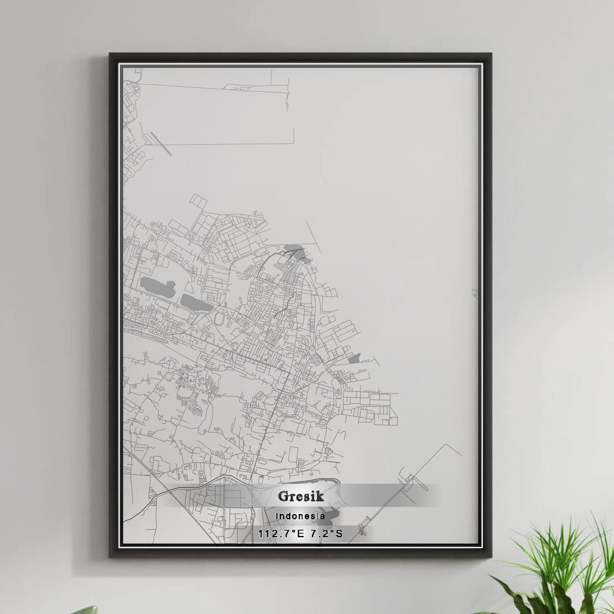 ROAD MAP OF GRESIK, INDONESIA BY MAPBAKES