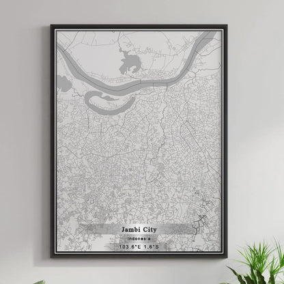 ROAD MAP OF JAMBI CITY, INDONESIA BY MAPBAKES
